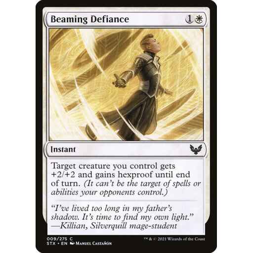 Strixhaven: School of Mages - 9 - Beaming Defiance - Common - W - Non-foil