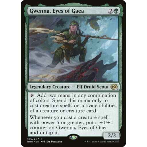 The Brothers' War - 185 - Gwenna, Eyes of Gaea - Rare - G - Non-foil
