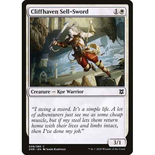 Zendikar Rising - 8 - Cliffhaven Sell-Sword - Common - W - Non-foil