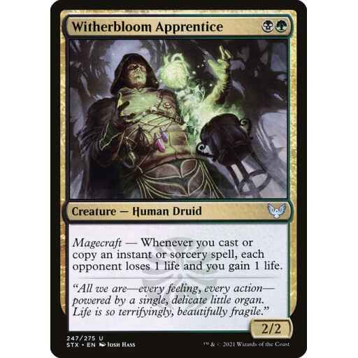 Strixhaven: School of Mages - 247 - Witherbloom Apprentice - Uncommon - BG - Non-foil