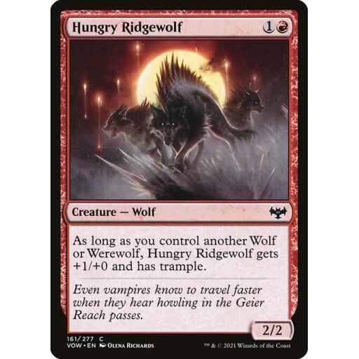 Innistrad: Crimson Vow - 161 - Hungry Ridgewolf - Common - R - Non-foil