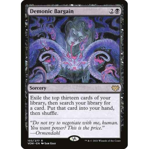 Innistrad: Crimson Vow - 103 - Demonic Bargain - Rare - B - Non-foil