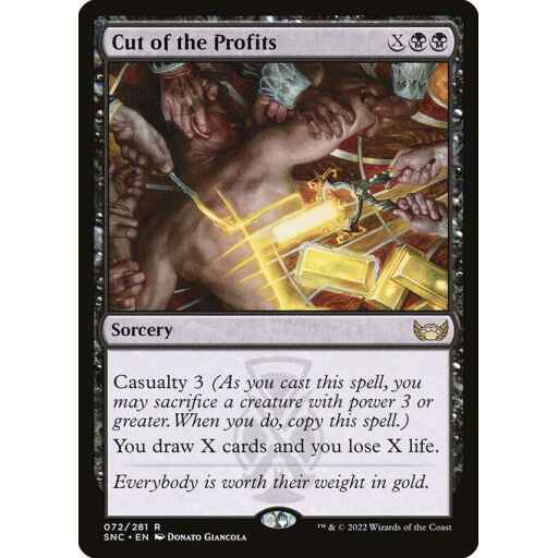 Streets of New Capenna - 72 - Cut of the Profits - Rare - B - Non-foil