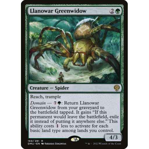 Dominaria United - 169 - Llanowar Greenwidow - Rare - G - Non-foil