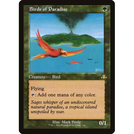 Dominaria Remastered - 336 - Birds of Paradise - Rare - G - Non-foil