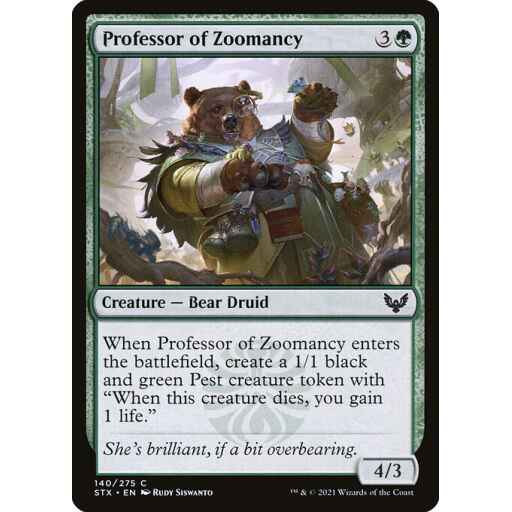Strixhaven: School of Mages - 140 - Professor of Zoomancy - Common - G - Non-foil