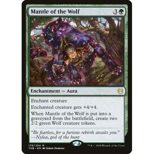 Theros Beyond Death - 178 - Mantle of the Wolf - Rare - G - Foil