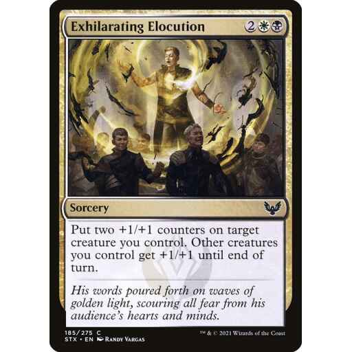 Strixhaven: School of Mages - 185 - Exhilarating Elocution - Common - WB - Non-foil