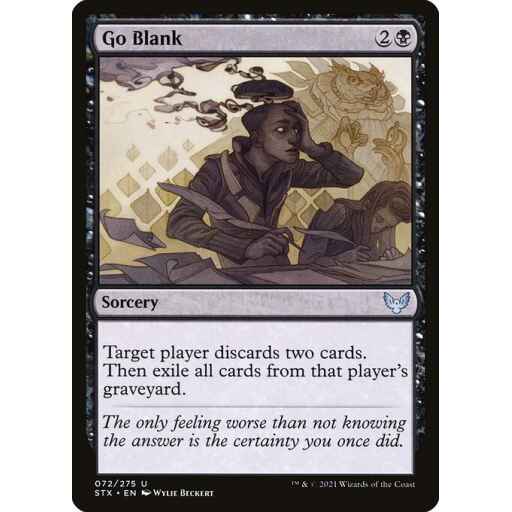 Strixhaven: School of Mages - 72 - Go Blank - Uncommon - B - Non-foil