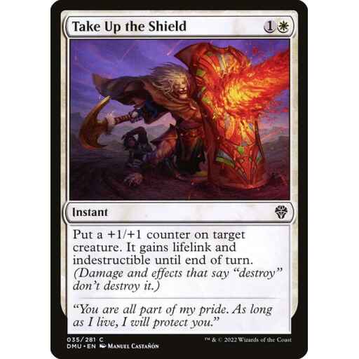 Dominaria United - 35 - Take Up the Shield - Common - W - Non-foil