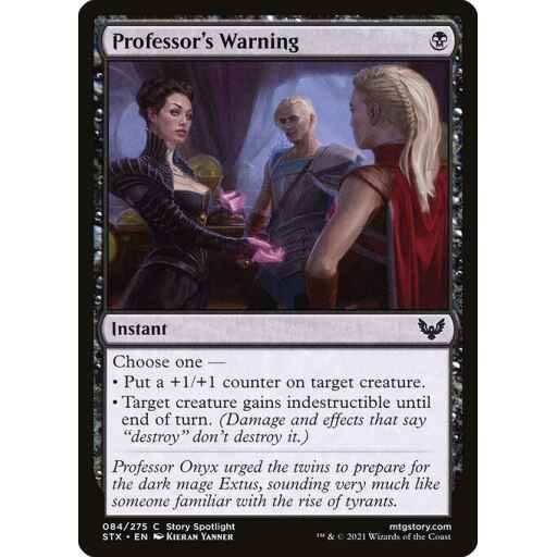Strixhaven: School of Mages - 84 - Professor's Warning - Common - B - Non-foil
