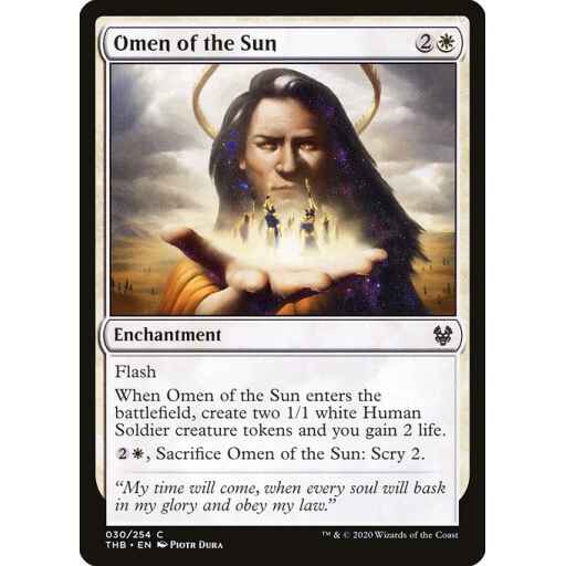 Theros Beyond Death - 30 - Omen of the Sun - Common - W - Non-foil