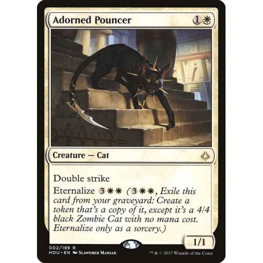 Hour of Devastation - 2 - Adorned Pouncer - Rare - W - Non-foil
