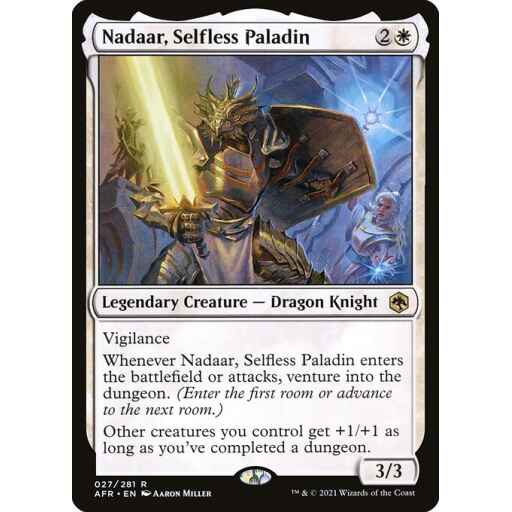 Adventures in the Forgotten Realms - 27 - Nadaar, Selfless Paladin - Rare - W - Non-foil