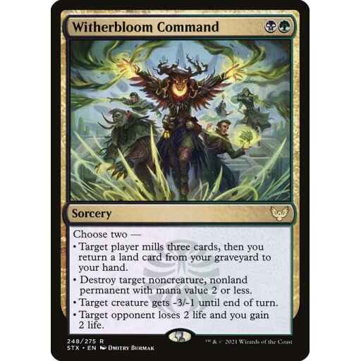 Strixhaven: School of Mages - 248 - Witherbloom Command - Rare - BG - Non-foil
