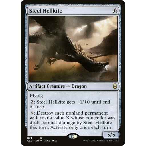 Commander Legends: Battle for Baldur's Gate - 874 - Steel Hellkite - Rare - C - Non-foil