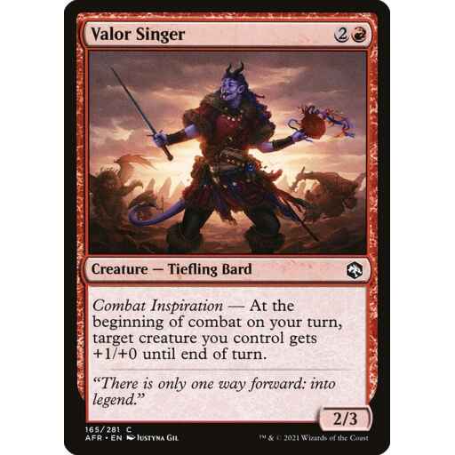 Adventures in the Forgotten Realms - 165 - Valor Singer - Common - R - Non-foil