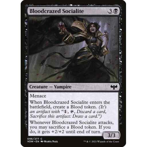 Innistrad: Crimson Vow - 96 - Bloodcrazed Socialite - Common - B - Non-foil