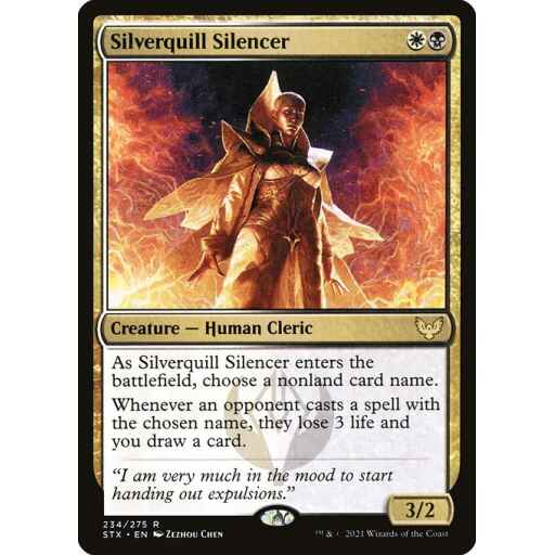 Strixhaven: School of Mages - 234 - Silverquill Silencer - Rare - WB - Non-foil