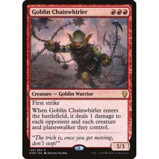 Dominaria - 129 - Goblin Chainwhirler - Rare - R - Non-foil