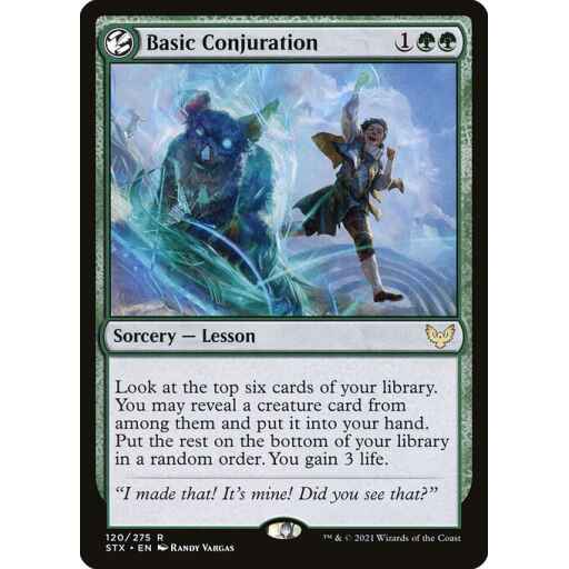 Strixhaven: School of Mages - 120 - Basic Conjuration - Rare - G - Non-foil