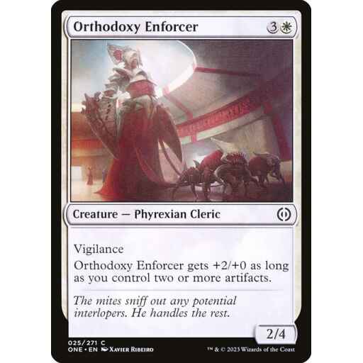 Phyrexia: All Will Be One - 25 - Orthodoxy Enforcer - Common - W - Non-foil