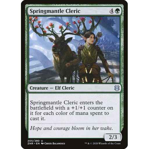 Zendikar Rising - 205 - Springmantle Cleric - Uncommon - G - Non-foil
