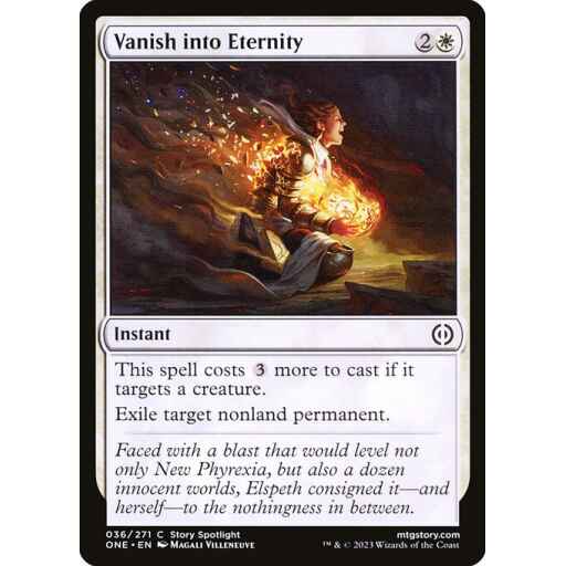 Phyrexia: All Will Be One - 36 - Vanish into Eternity - Common - W - Foil