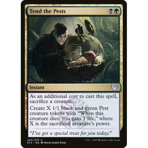Strixhaven: School of Mages - 242 - Tend the Pests - Uncommon - BG - Non-foil