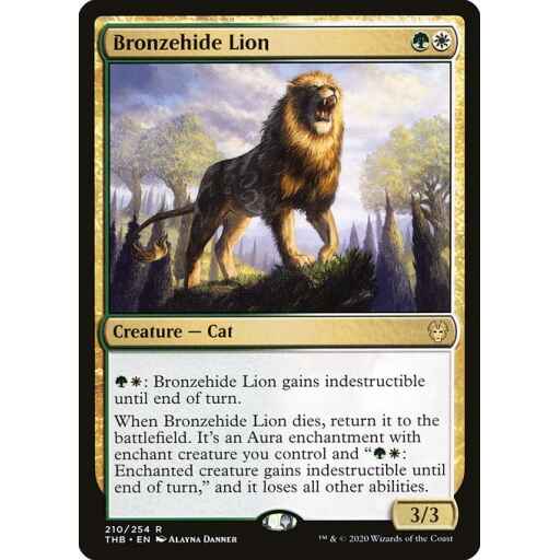 Theros Beyond Death - 210 - Bronzehide Lion - Rare - WG - Foil