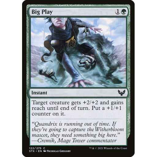Strixhaven: School of Mages - 122 - Big Play - Common - G - Non-foil