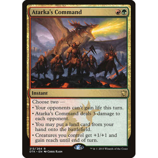 Dragons of Tarkir - 213 - Atarka's Command - Rare - RG - Non-foil