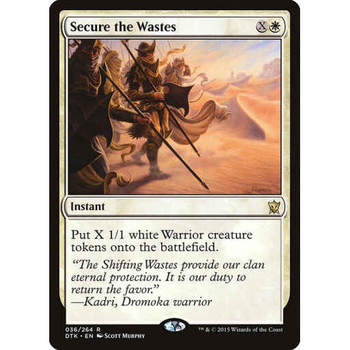Dragons of Tarkir - 36 - Secure the Wastes - Rare - W - Non-foil
