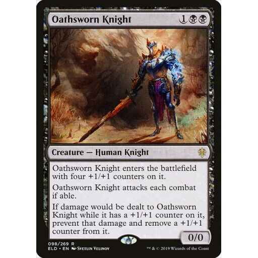 Throne of Eldraine - 98 - Oathsworn Knight - Rare - B - Non-foil