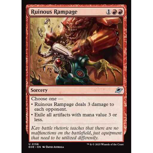 Edge of Eternities - 158 - Ruinous Rampage - Uncommon - R - Non-foil