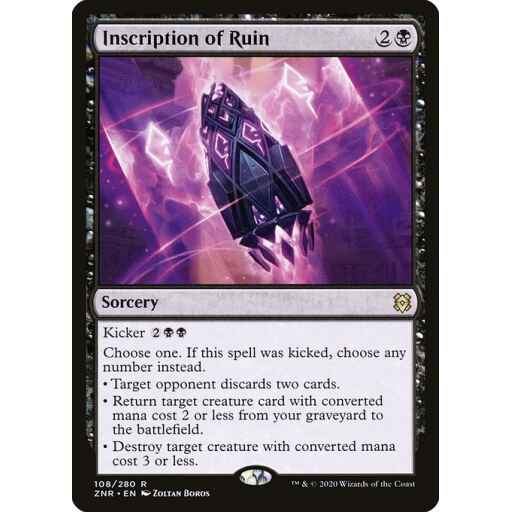 Zendikar Rising - 108 - Inscription of Ruin - Rare - B - Non-foil