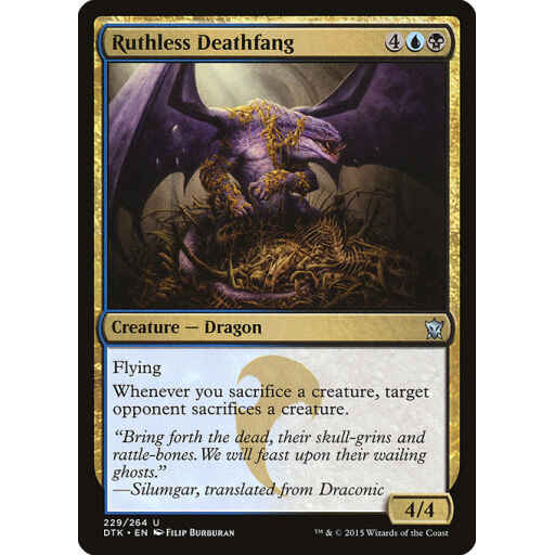 Dragons of Tarkir - 229 - Ruthless Deathfang - Uncommon - UB - Non-foil