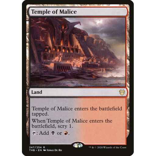 Theros Beyond Death - 247 - Temple of Malice - Rare - C - Non-foil