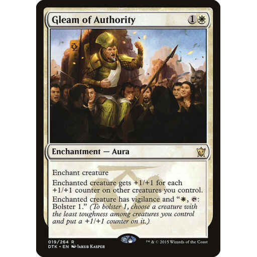 Dragons of Tarkir - 19 - Gleam of Authority - Rare - W - Non-foil