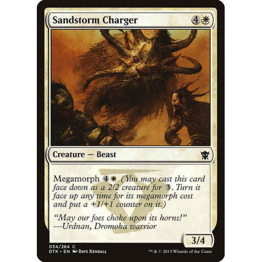 Dragons of Tarkir - 34 - Sandstorm Charger - Common - W - Non-foil
