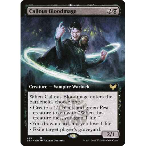Strixhaven: School of Mages - 302 - Callous Bloodmage - Rare - B - Non-foil
