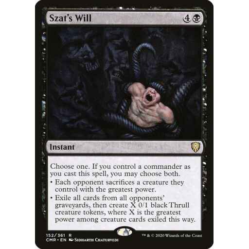 Commander Legends - 152 - Szat's Will - Rare - B - Non-foil