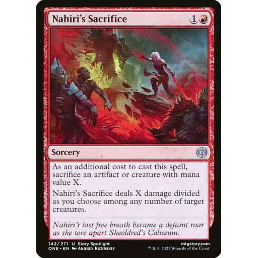 Phyrexia: All Will Be One - 142 - Nahiri's Sacrifice - Uncommon - R - Non-foil