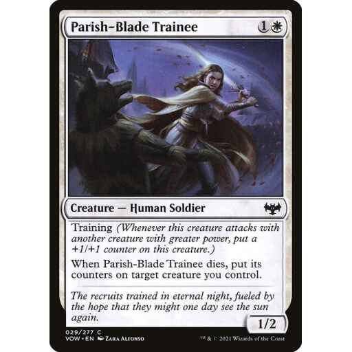 Innistrad: Crimson Vow - 29 - Parish-Blade Trainee - Common - W - Non-foil