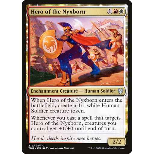 Theros Beyond Death - 219 - Hero of the Nyxborn - Uncommon - WR - Non-foil