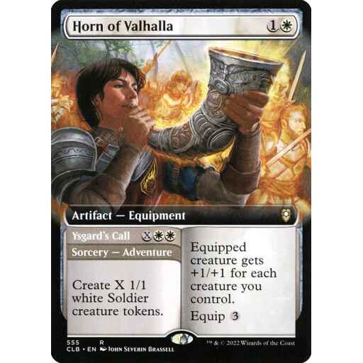 Commander Legends: Battle for Baldur's Gate - 555 - Horn of Valhalla // Ysgard's Call - Rare - W - Non-foil