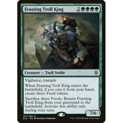 Throne of Eldraine - 152 - Feasting Troll King - Rare - G - Non-foil