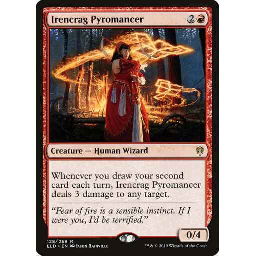 Throne of Eldraine - 128 - Irencrag Pyromancer - Rare - R - Non-foil