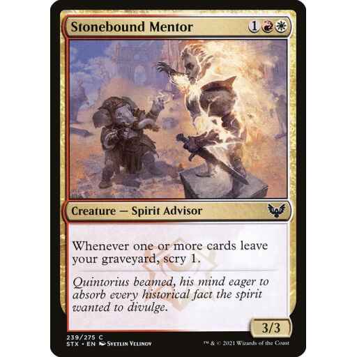 Strixhaven: School of Mages - 239 - Stonebound Mentor - Common - WR - Non-foil