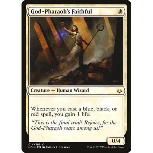 Hour of Devastation - 14 - God-Pharaoh's Faithful - Common - W - Non-foil